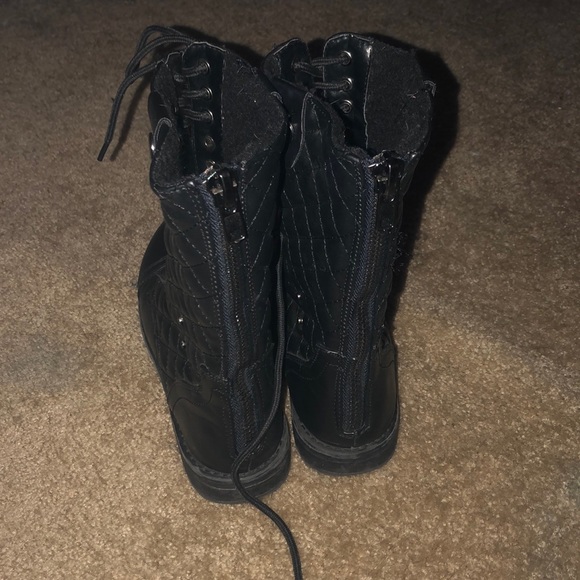 Black Combat Boots - Picture 3 of 4